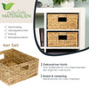 Flechtkorb HMF 37243-S4 4er Set für Kallax 30x34x15 cm