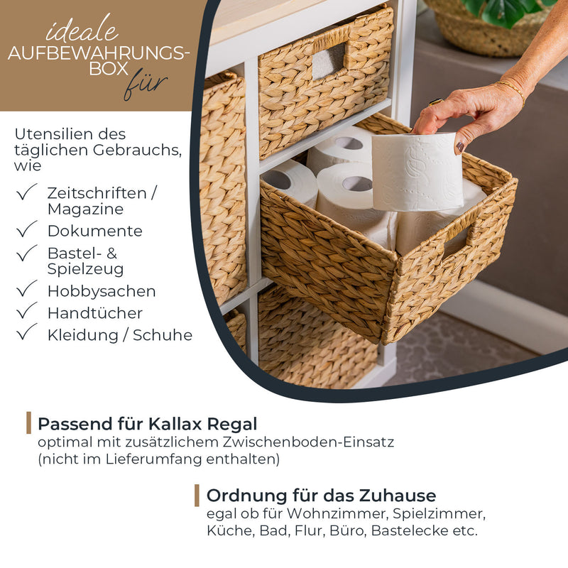 Flechtkorb HMF 37243-S4 4er Set für Kallax 30x34x15 cm