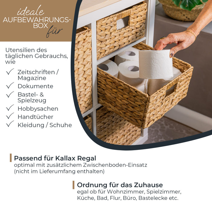 Flechtkorb HMF 37243-S4 4er Set für Kallax 30x34x15 cm