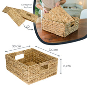 Flechtkorb HMF 37243-S4 4er Set für Kallax 30x34x15 cm