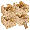 Aufbewahrungskorb Korb geflochten aus Wasserhyazinthe Seegras 4er Set Größe S HMF 37244-S4 22 x 17 x 12 cm