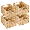 Aufbewahrungskorb Korb geflochten aus Wasserhyazinthe Seegras 4er Set Größe S HMF 37244-S4 22 x 17 x 12 cm