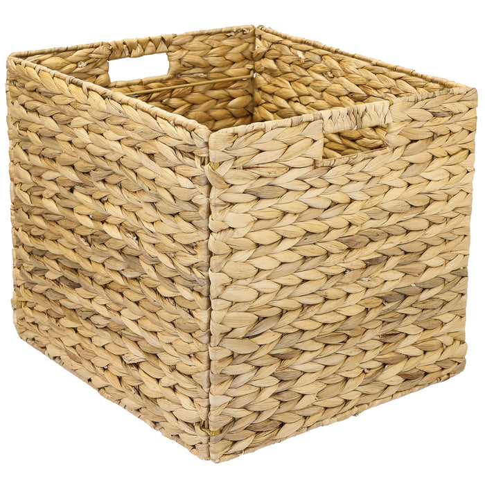 Aufbewahrungskorb für Hängeregister Korb geflochten aus Wasserhyazinthe passend für Kallax Regal