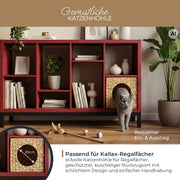 HMF Katzenhöhle passend für KALLAX-Regal geflochten aus Wasserhyazinthe