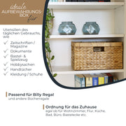 Aufbewahrungskorb geflochten aus Wasserhyazinthe passend für Billy Regal HMF 37249
