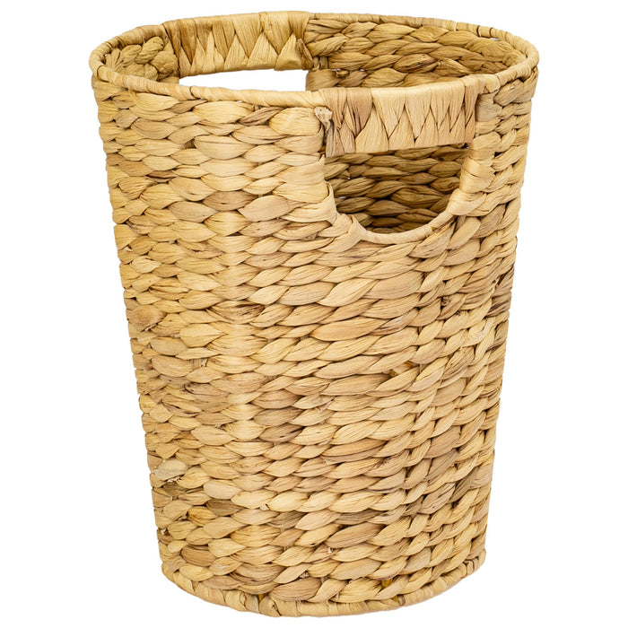 Papierkorb rund aus Wasserhyazinthe fürs Büro von HMF