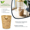 Papierkorb rund aus Wasserhyazinthe fürs Büro von HMF