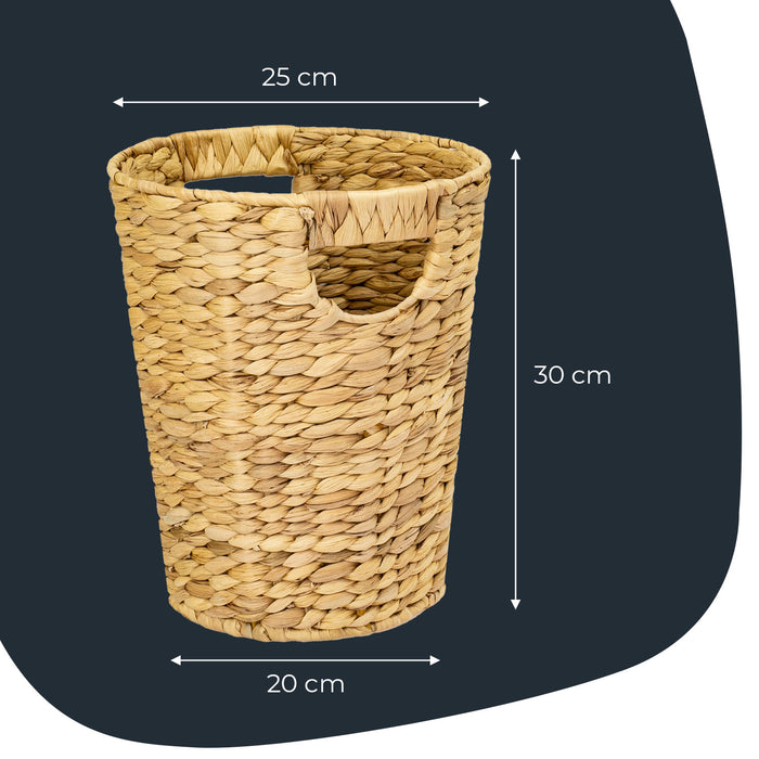 Papierkorb rund aus Wasserhyazinthe fürs Büro von HMF