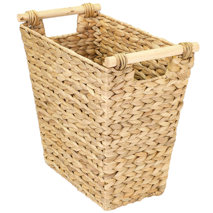 Papierkorb eckig aus Wasserhyazinthe fürs Büro von HMF