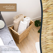Papierkorb eckig aus Wasserhyazinthe fürs Büro von HMF