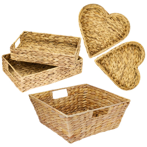 Tabletts aus Wasserhyazinthe abwaschbar verschiedene Modelle