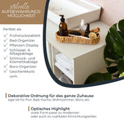 HMF 37261-S2 Deko Tablett oval geflochten aus Wasserhyazinthe, Geschenkkorb leer, 2er Set
