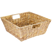 Deko Tablett, Serviertablett geflochten aus Wasserhyazinthe, rechteckig, HMF 37269-30CM, 30x24x12 cm