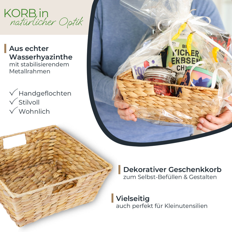 Geschenkkorb aus Wasserhyazinthe von HMF