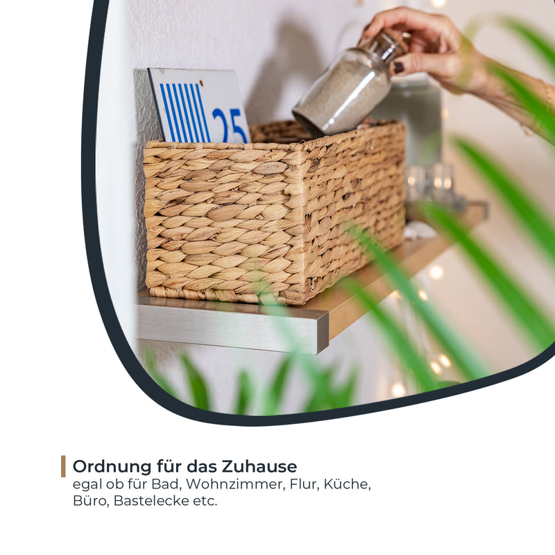 Aufbewahrungskorb Badezimmer aus Wasserhyazinthe 38 cm von HMF 2 Stück
