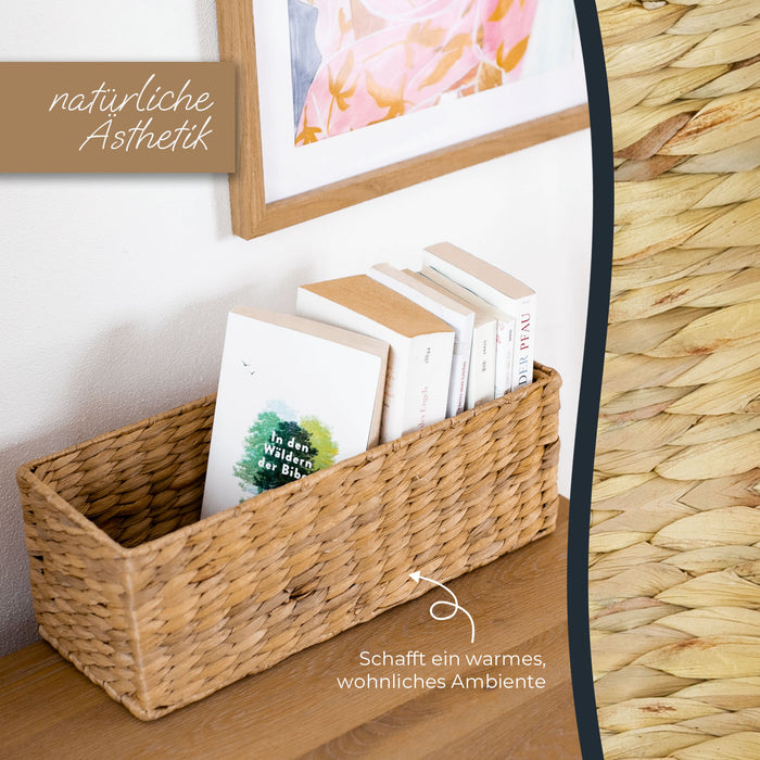 Aufbewahrungskorb Badezimmer aus Wasserhyazinthe 38 cm von HMF 2 Stück