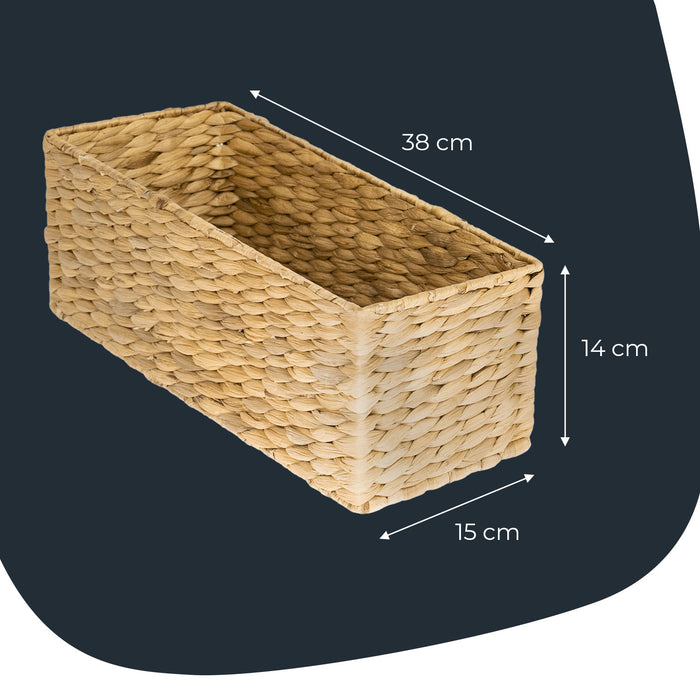 Aufbewahrungskorb Badezimmer aus Wasserhyazinthe 38 cm von HMF 2 Stück