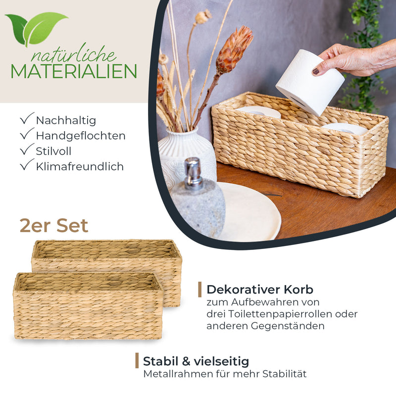 HMF Aufbewahrungskorb geflochten aus Wasserhyazinthe —