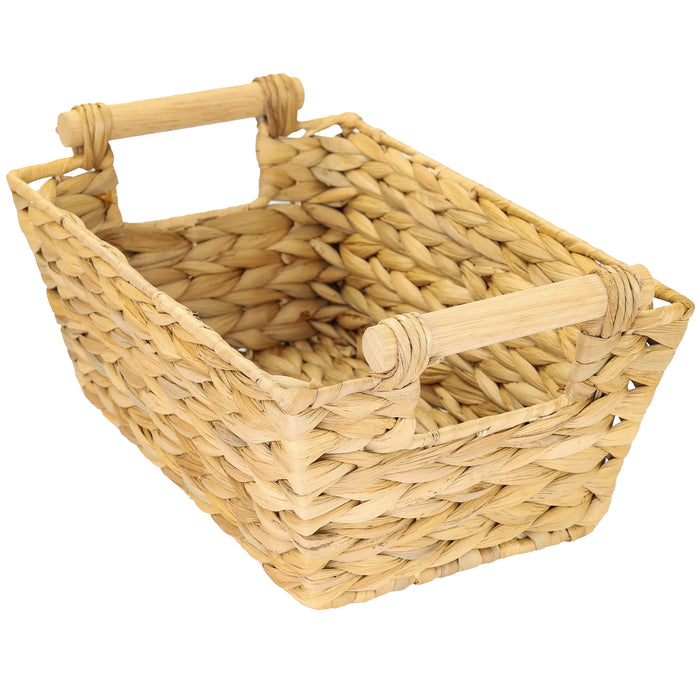 Flechtkorb aus Wasserhyazinthe mit Griffen 30 cm von HMF