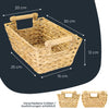 Flechtkorb aus Wasserhyazinthe mit Griffen 30 cm von HMF