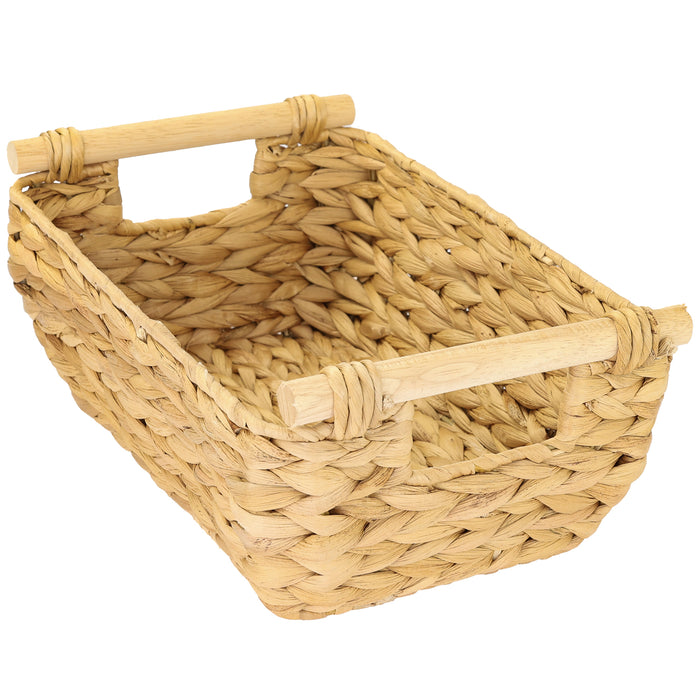 Flechtkorb aus Wasserhyazinthe mit Griffen 32 cm von HMF
