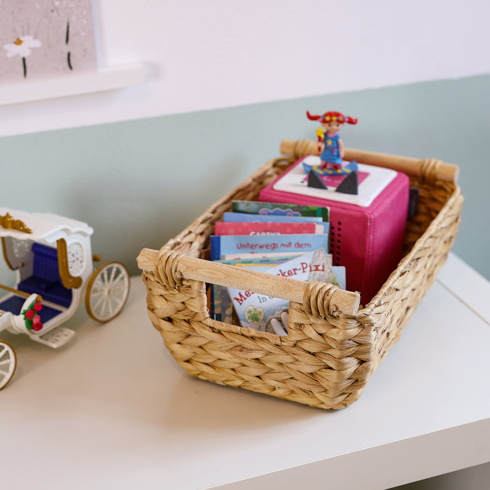 Flechtkorb aus Wasserhyazinthe mit Griffen 32 cm von HMF