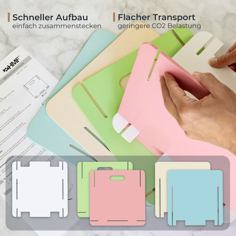 Zusammensteckbare Holzbox 25 cm Mehrfarbig Aufbewahrungsbox für Bücherregale mit einer Tiefe von 25 cm