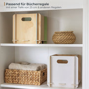 Zusammensteckbare Holzbox 25 cm Mehrfarbig Aufbewahrungsbox für Bücherregale mit einer Tiefe von 25 cm 2 Stück