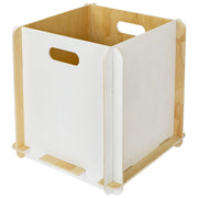 Zusammensteckbare Holzbox 32 cm Weiß Aufbewahrungsbox passend für Kallax und Expedit