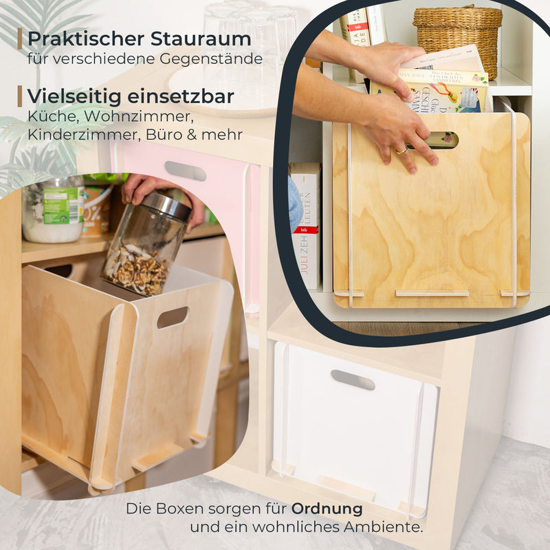 HMF Aufbewahrungsbox 3740 aus Holz zum Zusammenstecken —