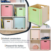 Zusammensteckbare Holzbox 32 cm Mehrfarbig Aufbewahrungsbox passend für Kallax und Expedit 4 Stück