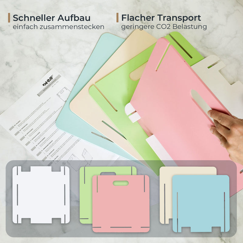 Zusammensteckbare Holzbox 32 cm Mehrfarbig Aufbewahrungsbox passend für Kallax und Expedit 2 Stück