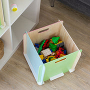 Zusammensteckbare Holzbox 32 cm Mehrfarbig Aufbewahrungsbox passend für Kallax und Expedit