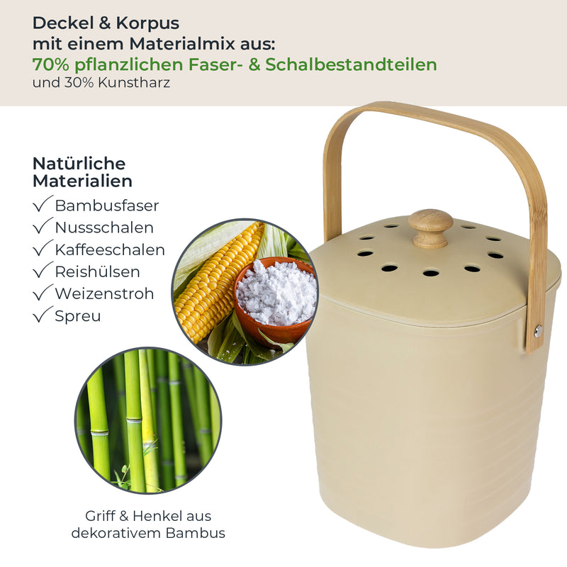 Biomülleimer, geruchsdicht, verschiedene Farben und Größen, HMF 3780