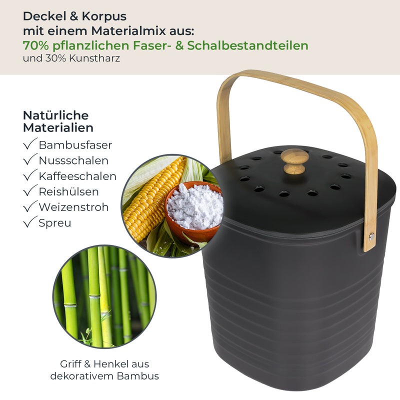 Biomülleimer, geruchsdicht, verschiedene Farben und Größen, HMF 3780