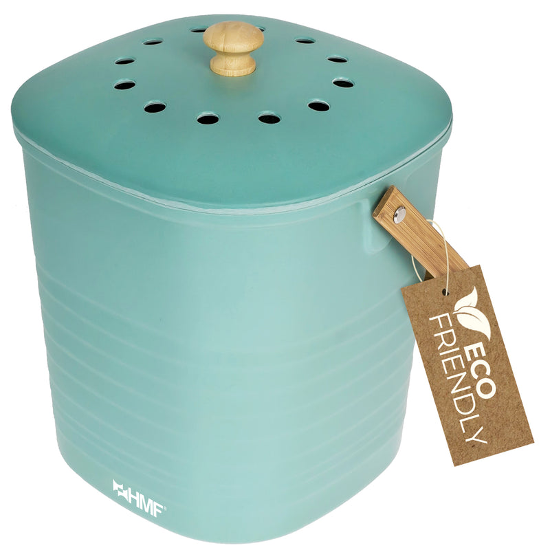 Nachhaltiger Biomülleimer geruchsdicht HMF 3780 6 Liter Grün