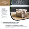 XXL Wäschekorb aus Baumwolle mit Griffen 55 x 43 x 30 cm in Weiß-Braun