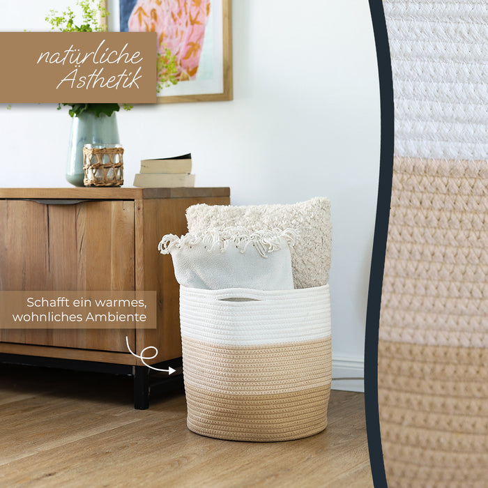 Stoffkorb mit versteckten Griffen aus Baumwolle 31 x 31 cm passend für Kallax