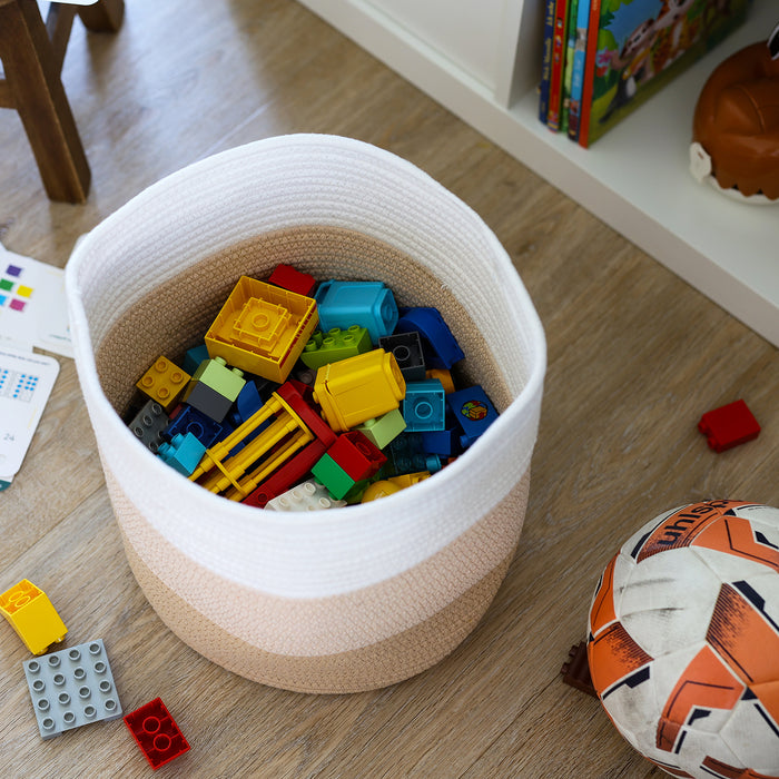 Stoffkorb mit versteckten Griffen aus Baumwolle 31 x 31 cm passend für Kallax