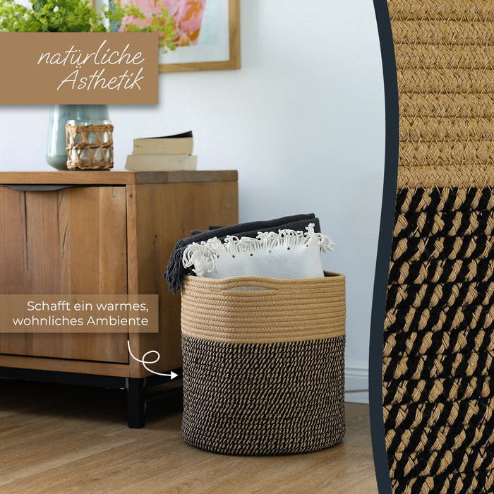 Stoffkorb mit versteckten Griffen aus Baumwolle 31 x 31 cm passend für Kallax