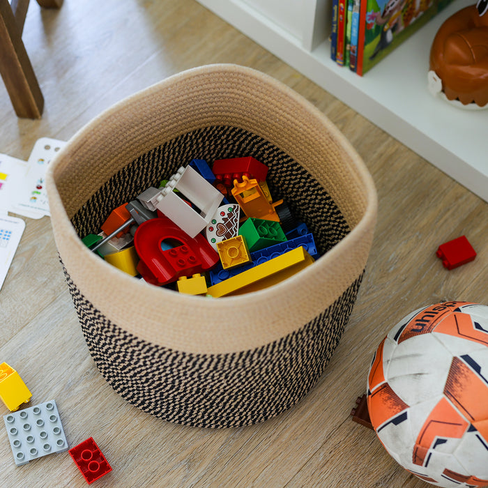 Stoffkorb mit versteckten Griffen aus Baumwolle 31 x 31 cm passend für Kallax