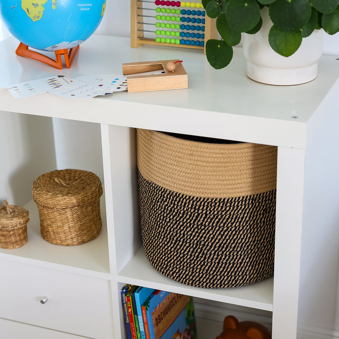 Stoffkorb mit versteckten Griffen aus Baumwolle 31 x 31 cm passend für Kallax