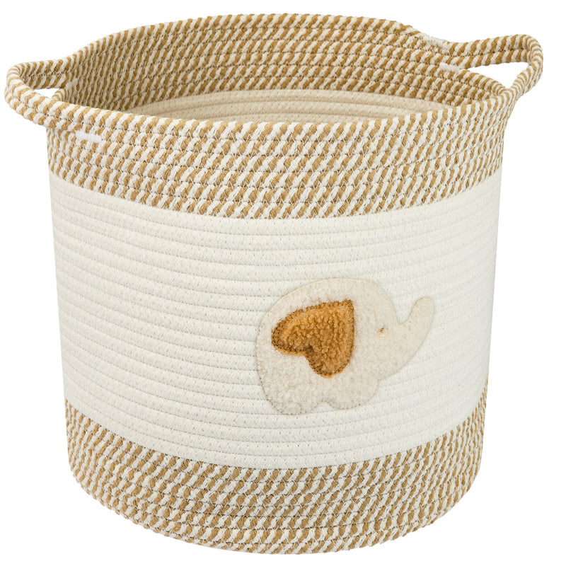 Aufbewahrungskorb aus Baumwolle, Elefant, HMF 39020-30CM-ELE, 30,5 x 30,5 cm