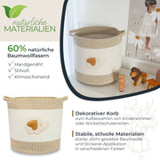 Aufbewahrungskorb aus Baumwolle, Elefant, HMF 39020-30CM-ELE, 30,5 x 30,5 cm