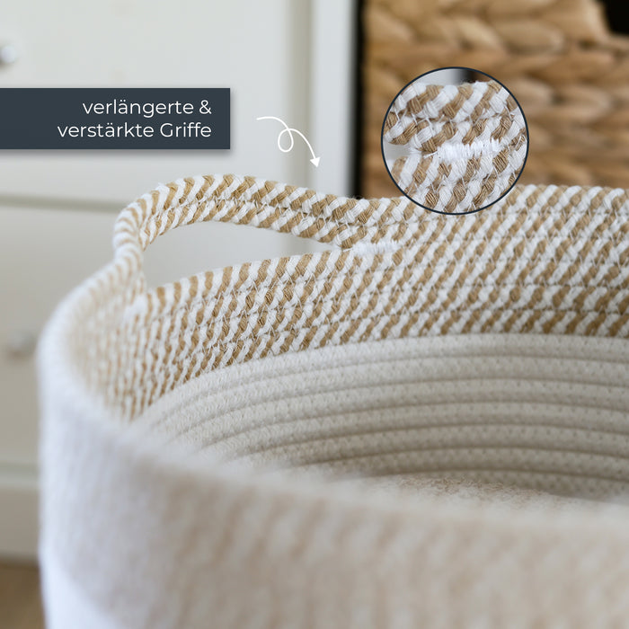 Aufbewahrungskorb aus Baumwolle, Elefant, HMF 39020-30CM-ELE, 30,5 x 30,5 cm