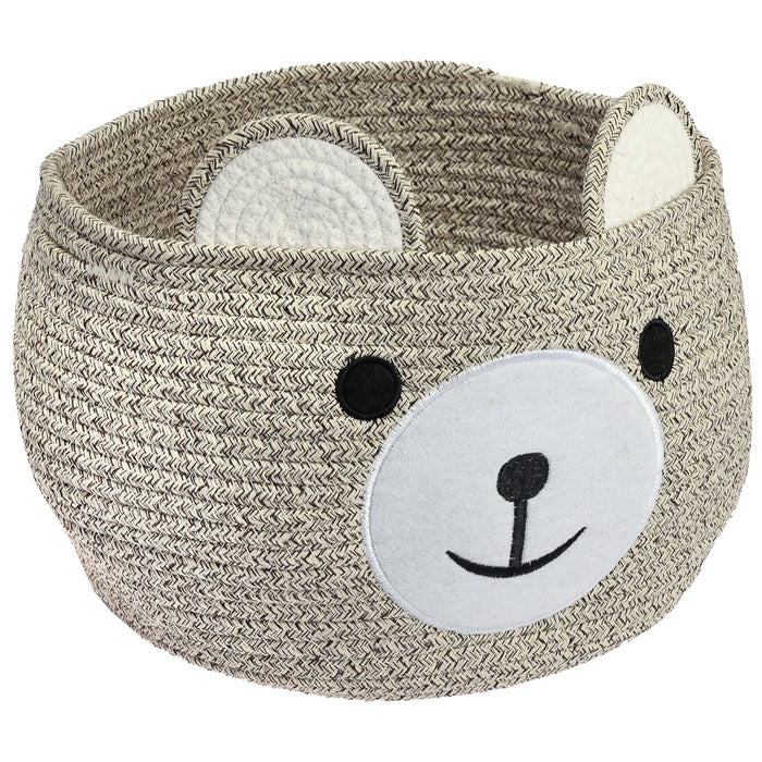 Aufbewahrungskorb mit versteckten Griffen für Kinderzimmer aus Baumwolle