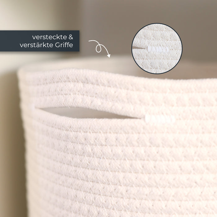 Aufbewahrungskorb aus Baumwolle, 3er Set, Hund, HMF 39022-HUN