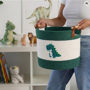 Aufbewahrungskorb aus Baumwolle, Dinosaurier, HMF 39023-DIN, 30 x 24 cm