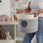 Aufbewahrungskorb aus Baumwolle, Hundepfote, HMF 39023-HUN, 30 x 24 cm