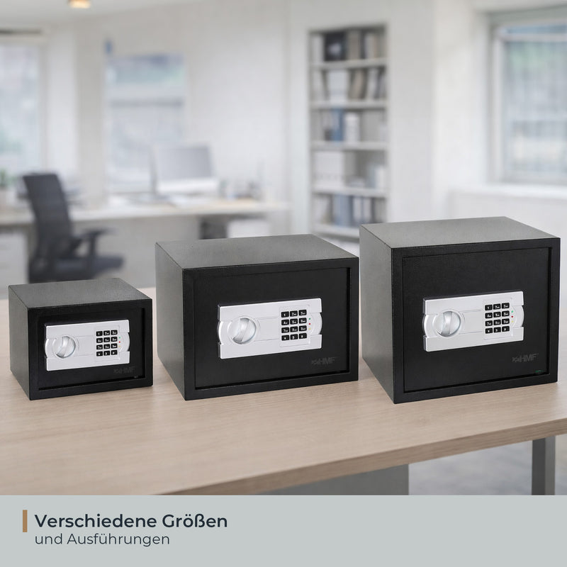 Möbeltresor mit Elektronikschloss von HMF mit den Maßen 35 x 25 x 25 cm in Anthrazit